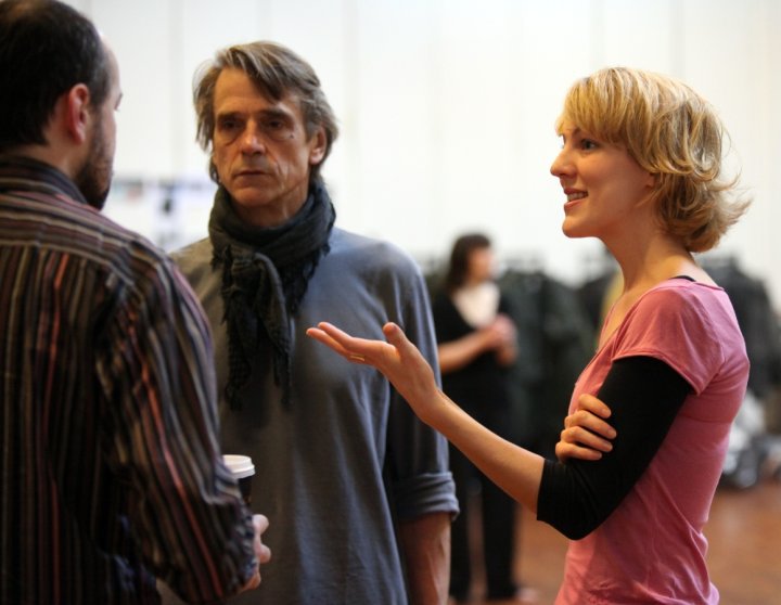 Jeremy Irons in rehearsals for The Gods Weep